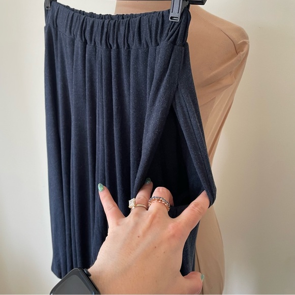 Kedem Sasson Lagenlook Blue Draped Dropped Crotch High Waisted Harem Pants 0/M - Picture 6 of 11